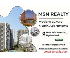 MSN Realty - Exquisite 4 BHK Signature Apartments in Neopolis, Kokapet, Hyderabad
