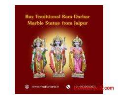 Buy Traditional Ram Darbar Marble Statue from Jaipur