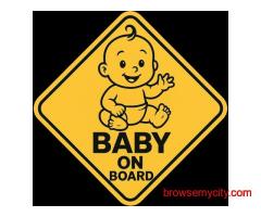 Baby On Board & Mom On Board Compost Stickers – Durable & Eco-Friendly