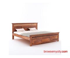 Sheesham Wood King Size Bed - Shekhawati Crafts