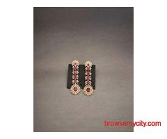 Zevarly Rubi American Diamond Earrings