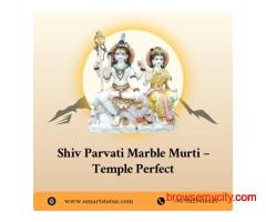 Shiv Parvati Marble Murti – Temple Perfect
