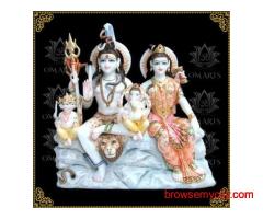 Shiv Parvati Marble Murti – Temple Perfect