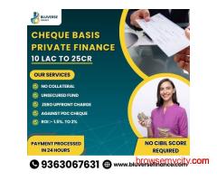 Instant Finance on Cheque Basis – No Upfront Fees