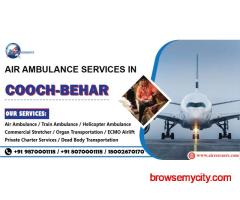 Air Ambulance Services in Cooch Behar:Medical Flights Redefined