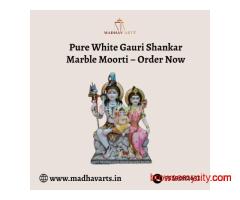 Pure White Gauri Shankar Marble Moorti – Order Now