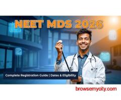 NEET MDS 2026 - Registration, How to Apply, Eligibility Criteria, Important Dates, Examination Fee