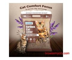 Petoska Earthen Cat Litter - 5Kg | Lavender