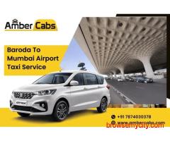 Baroda to Mumbai Airport taxi service - Amber Cabs