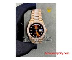 Rolex 36 mm Day Date Ice out Rose Gold face