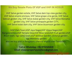 VGP Park Town Resale plot we buy and other plot in bangalore and tamil nadu