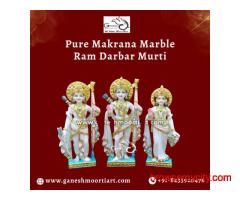 Pure Makrana Marble Ram Darbar Murti