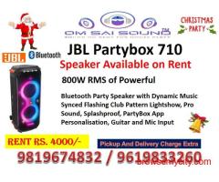 Speaker on Rent for Christmas Party – JBL PartyBox 710 (800W)