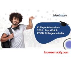 College Admissions 2026 | Top MBA & PGDM Colleges in India