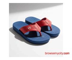Men’s Blue-Red Flip-Flops – Sporty Comfort for Everyday Wear