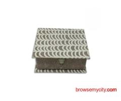 Linen Notepad Box – Elegant Handmade Paper Stationery