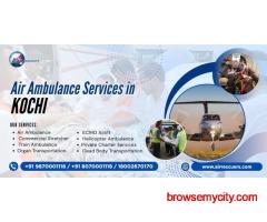 Air Ambulance Services in Kochi by road.
