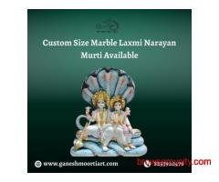 Custom Size Marble Laxmi Narayan Murti Available