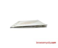 White Cotton Paper Stitch Notebook – Gold Leaf A4 Journal