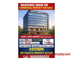 NARSINGI MAIN RD COMMERCIAL PROPERTY FOR SALE TENANT INFRA COMPANY(Upcoming Project ),Area:1500 sft,
