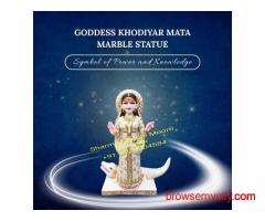 Goddess Khodiyar Mata Marble Statue - Symbol of Power and Knowledge