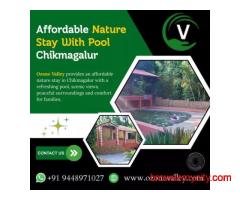 affordable nature stay with pool chikmagalur