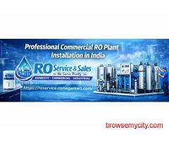 Professional Commercial RO Plant Installation in India