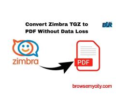 Convert Zimbra TGZ to PDF Securely | BLR Tools