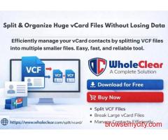 Split & Organize Huge vCard Files Without Losing Data