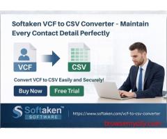 Softaken VCF to CSV Converter – Maintain Every Contact Detail Perfectly
