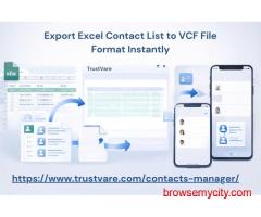 Export Excel Contact List to VCF File Format Instantly