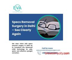 Specs Removal Surgery in Delhi – See Clearly Again