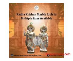 Radha Krishna Marble Idols in Multiple Sizes Available