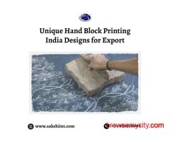 Unique Hand Block Printing India Designs for Export