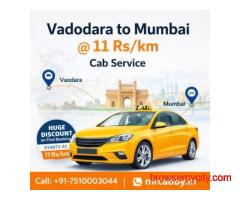 MrCabby Vadodara to Mumbai Cab Service Available 24/7