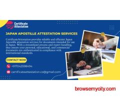 CertificateAttestation Provides Japan Apostille Attestation Services