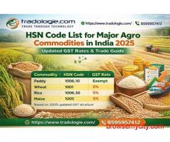 HSN Code List for Major Agro Commodities in India 2026