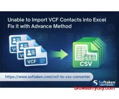 Unable to Import VCF Contacts into Excel Fix it with Advance Method