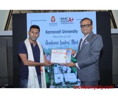 Savin Jain Honored at Karnavati University Academic Leaders' Meet