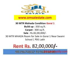 30 Mtr MHADA Room for Sale in Gorai – 350 Sq.ft.