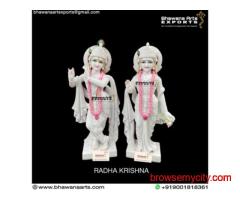 Pure Marble Radha Krishna Statue – Divine & Artistic