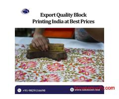 Export Quality Block Printing India at Best Prices