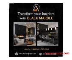 Premium Black Marble for Stunning Interiors from Akar Marbles & Granites