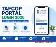 TAFCOP Portal Login 2026 – Check SIM Cards Linked to Aadhaar