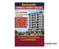 SALE OF COMMERCIAL STANDLONE BUILDING WITH EDUCATIONAL INSTITUTE AT BACHUPALLY