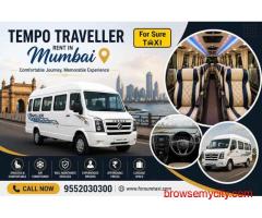 Tempo Traveller on Rent in Mumbai Price Rs 30/KM | 12, 13, 17 Seater Booking