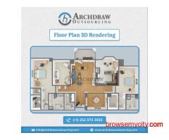 Professional 3D Floor Plan Rendering Services for Real Estate Project