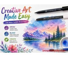 Creative Art Made Easy with Water Soluble Brush Pens-Mello Store