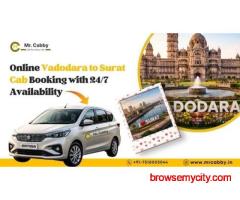 Book Vadodara to Surat Cab fare starts @ 11 Rs/Km