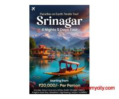 Srinagar 4 Nights 5 days starting from 15,000/- Per Persons